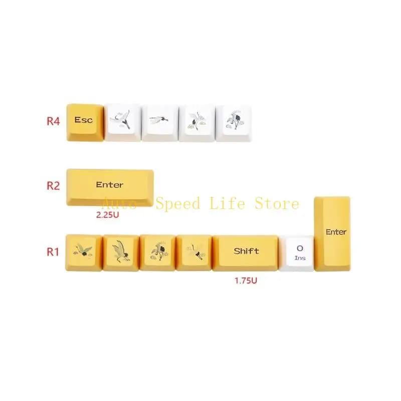 02DA 117 tasti PBT Dye Sublimation KeyCaps per switch MX gioco da gioco meccanico