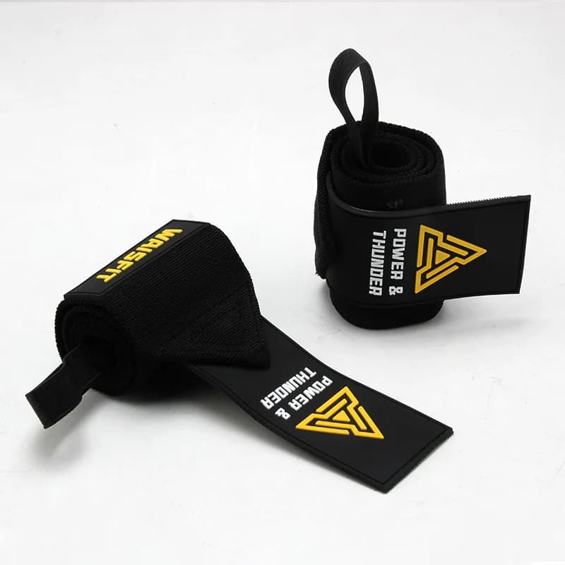 1Pair Fitness Wrist Wraps for Men, Powerlifting Hard Pull Wrist Support Band, Adjustable Wrap Guard for Gym Workout Anti-Twist