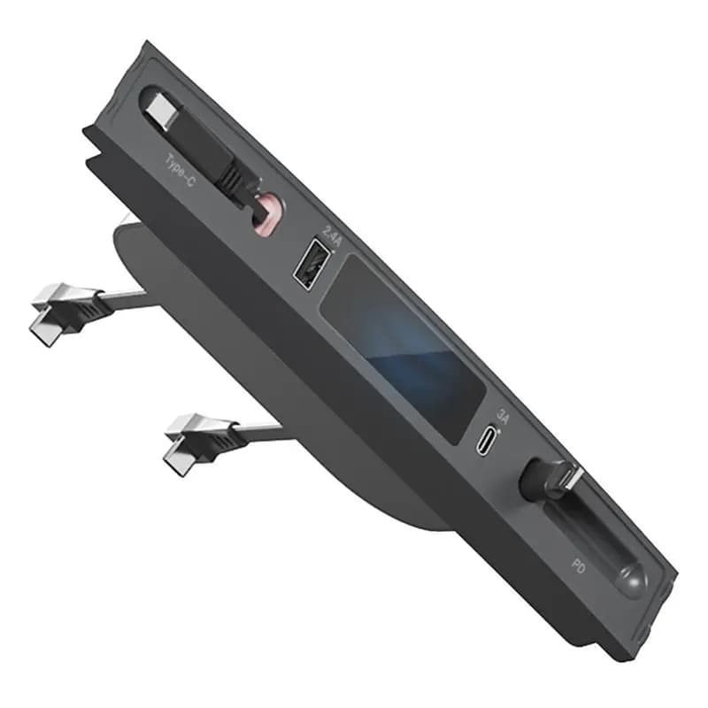 Stable and retractable fast charging station with USB hub, car accessories for Tesla Model 3/Y