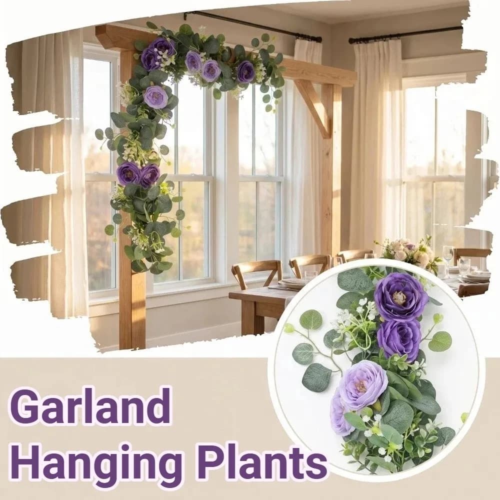 Artificial Flower Dressing Flower Garland Plastic Simulated Vine Fake Vine Plants Handmade Exquisite Garland Hanging Plants