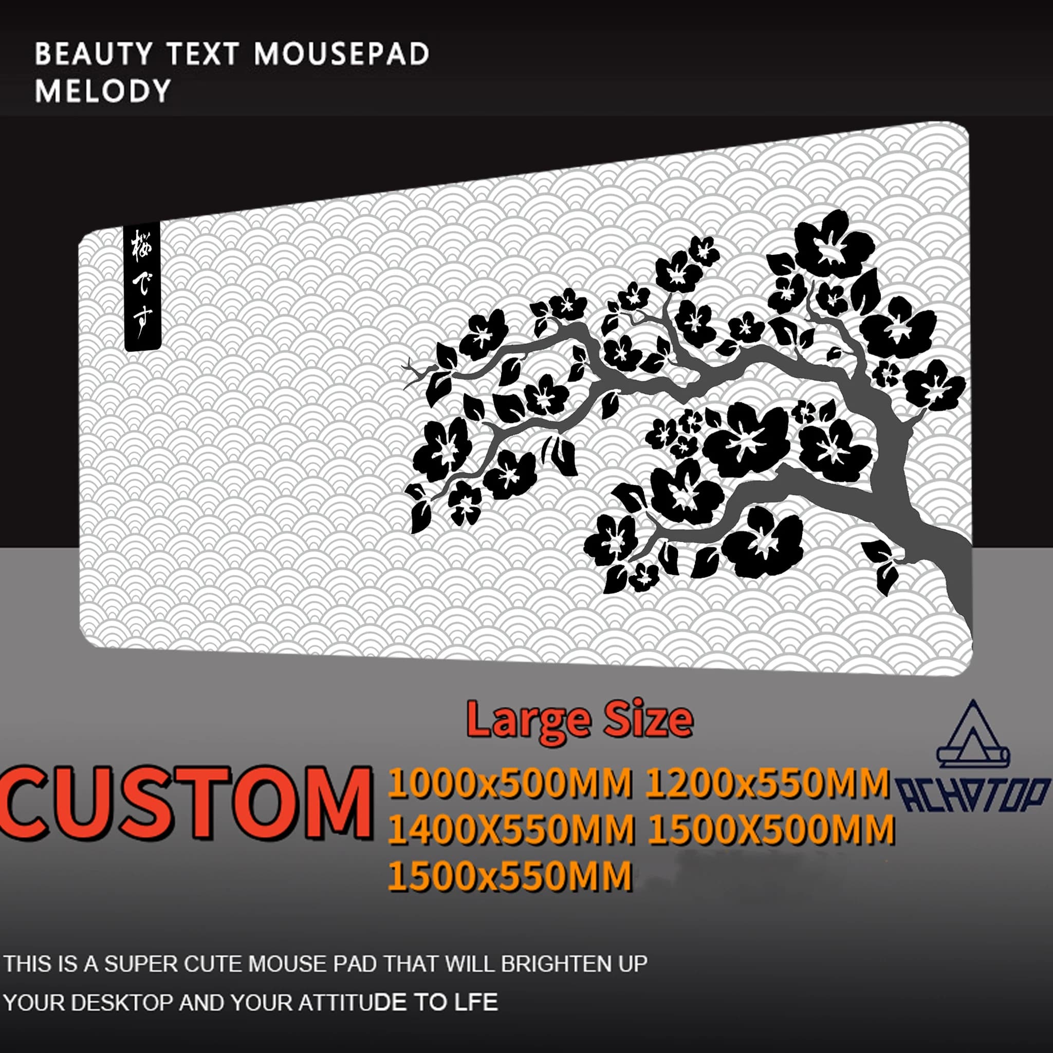 Tappetino per mouse grande con stampa personalizzata Tappetino per mouse Cherry Blossom Tappetino per mouse grande 1500x550mm Tappetino per mouse formato XXXL Tappetino da gioco grande Tappetino da scrivania