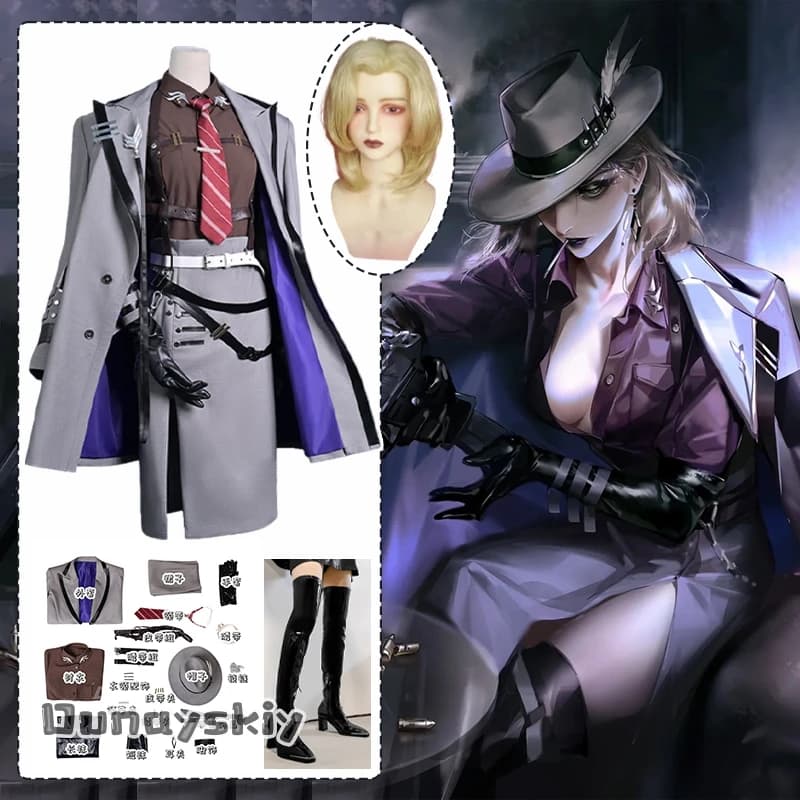 Game Path to Nowhere Langley Costume Cosplay Blazer Gonna personale sexy Uniforme Langley Gioco di ruolo Travestimento di Halloween per donne adulte