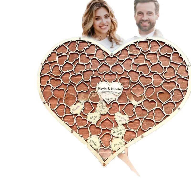 Grande amore per la festa di nozze in legno, segno nel pendolo decorativo in legno