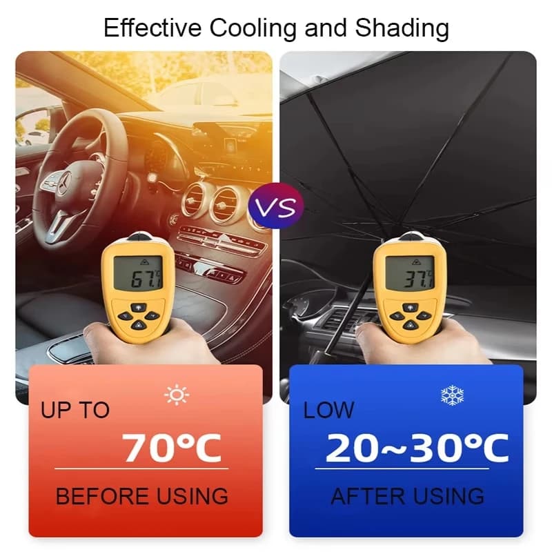 Parasole pieghevole per parabrezza auto, protezione UV dal calore, protezione solare per il finestrino anteriore, mantiene l'abitacolo del veicolo fresco, per berlina e furgone