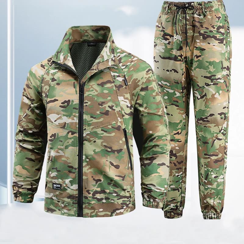 Men's Tactical Complex: Waterproof Jacket with Cargo Softshell Hinge and Pants for Spring/Autumn