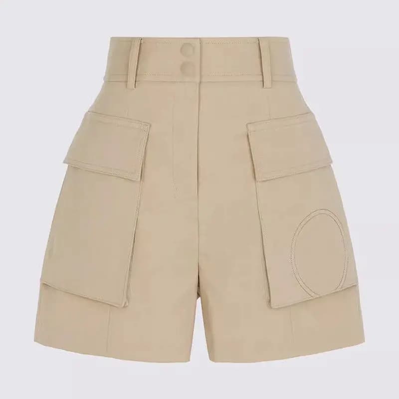 Nuovi pantaloncini da golf da donna a vita alta, ad asciugatura rapida, anti-esposizione, con tasche: pantaloni comodi e versatili