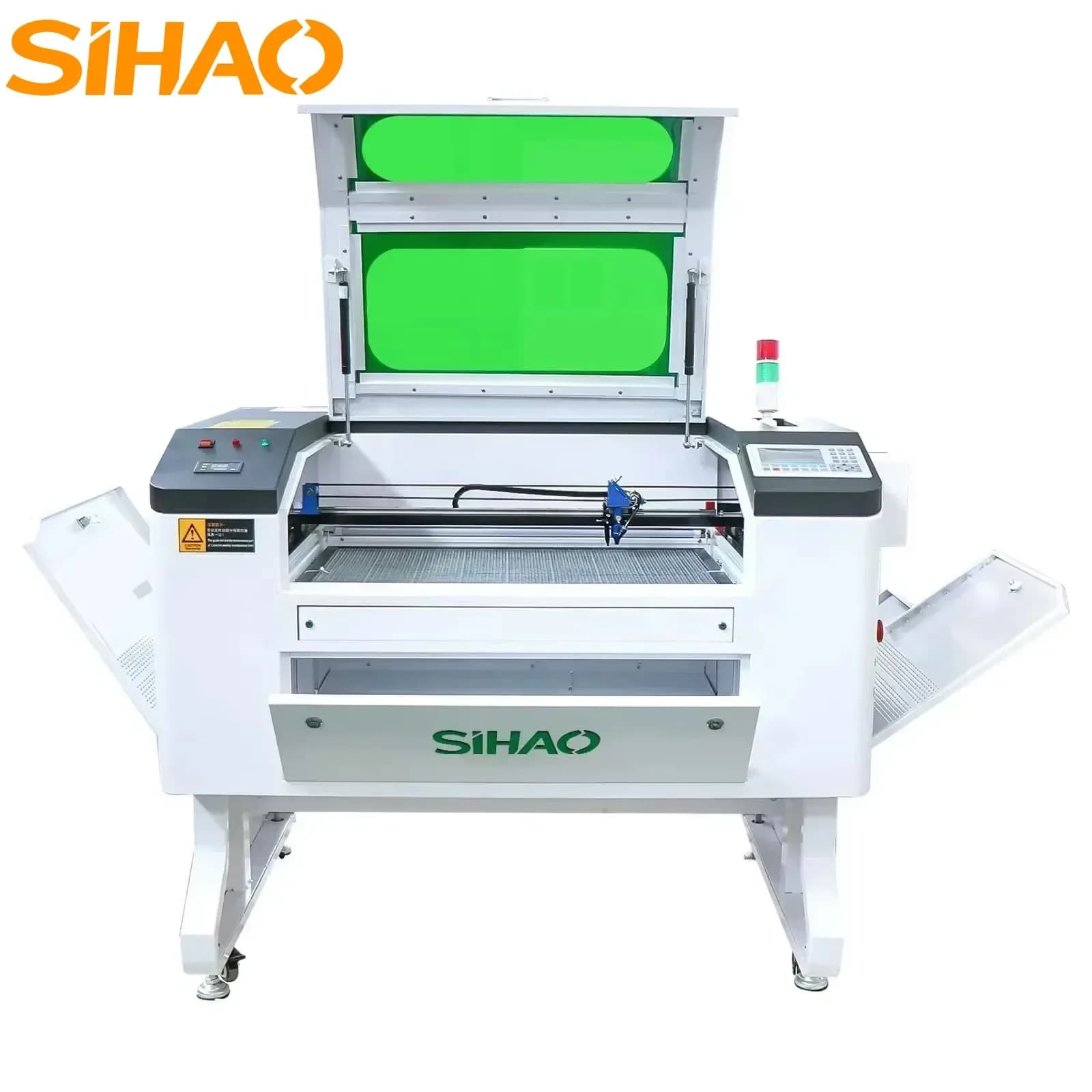 Macchina per Incisione e Taglio Laser CO2 SIHAO 100W con Porta CNC e USB, Incisore Laser per Legno, Acrilico, Tessuto, Vetro e Tubi