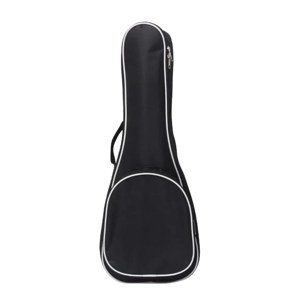 Ukulele Portable Carrying Bag Thickened Waterproof Oxford Cloth Black Travel Case Small Zipper Pouch Protection Scratch