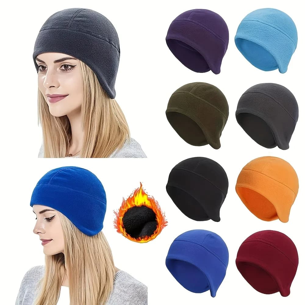 Unisex Winter Fleece Cycling Cap Hat Beanie Christmas Gift Hat Outdoor Sports helmet Lightweight and Soft