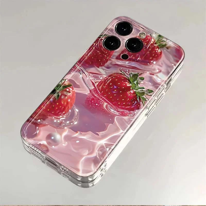 Custodia modello frutta fragola limone per Samsung S25 S24 Ultra S22 Plus S21 FE Custodie per Samsung A56 A36 A16 A55 A54 A35 Cover