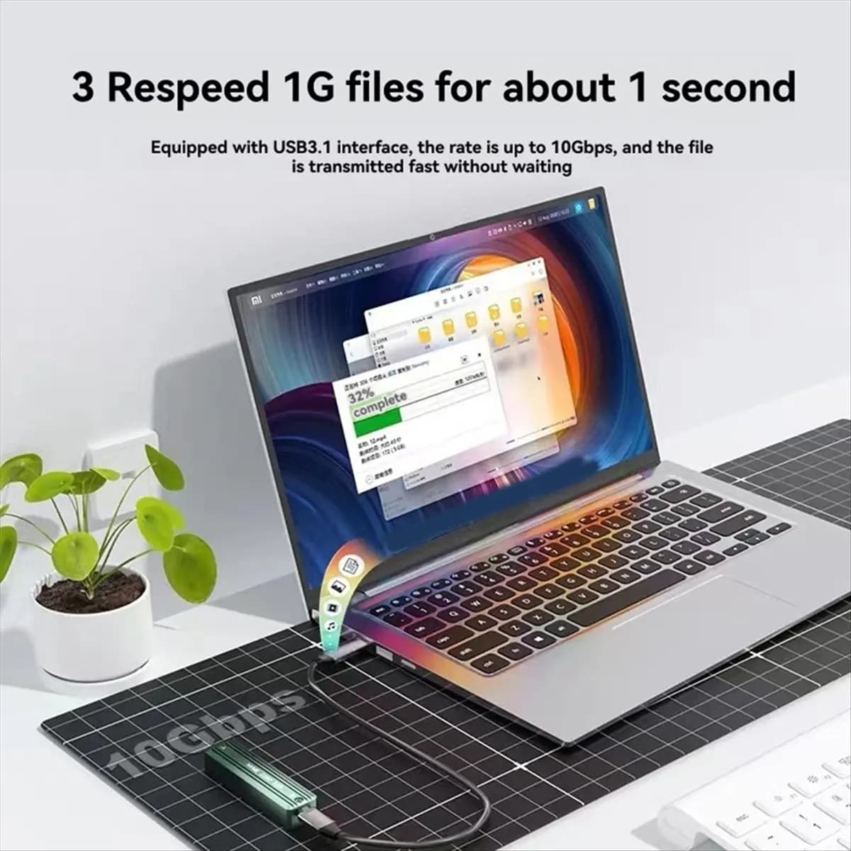 ^&*Summer sale- M.2 NVME SSD Case External Enclosure USB3.1 10Gbps NVME Hard Drive Case Adapter Box Supports 2280