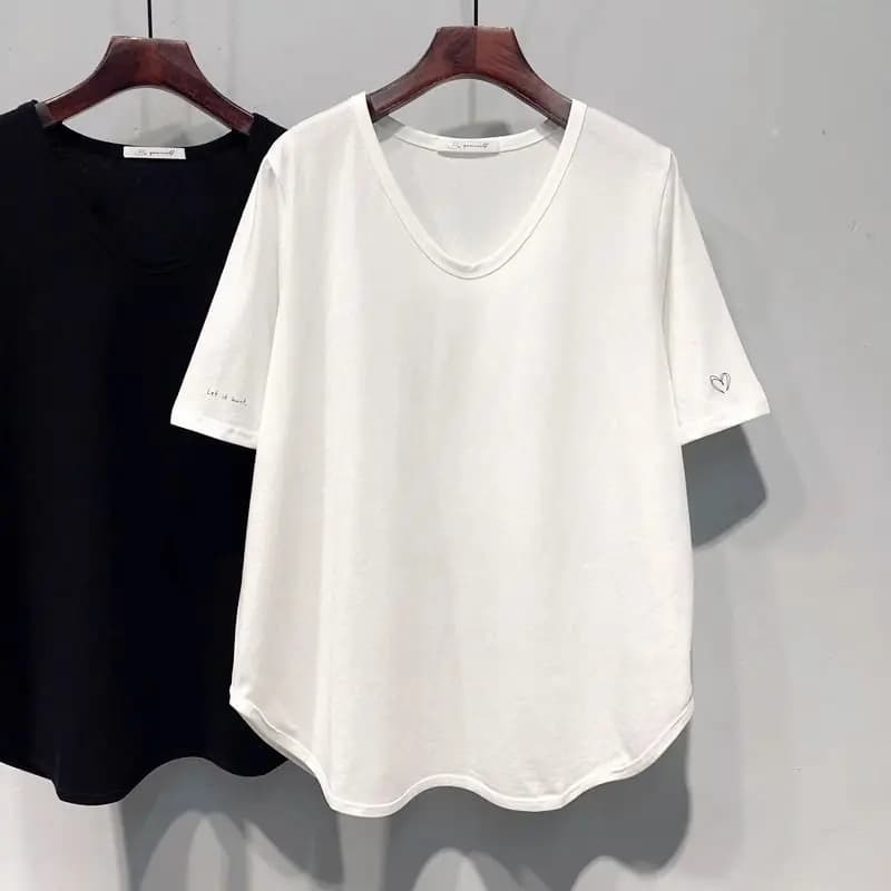 Basic Plus Size Simplicity Lazy Style Tops Summer Short Sleeve Street Casual All-match T Shirts Harajuku Fashion Women Clothing