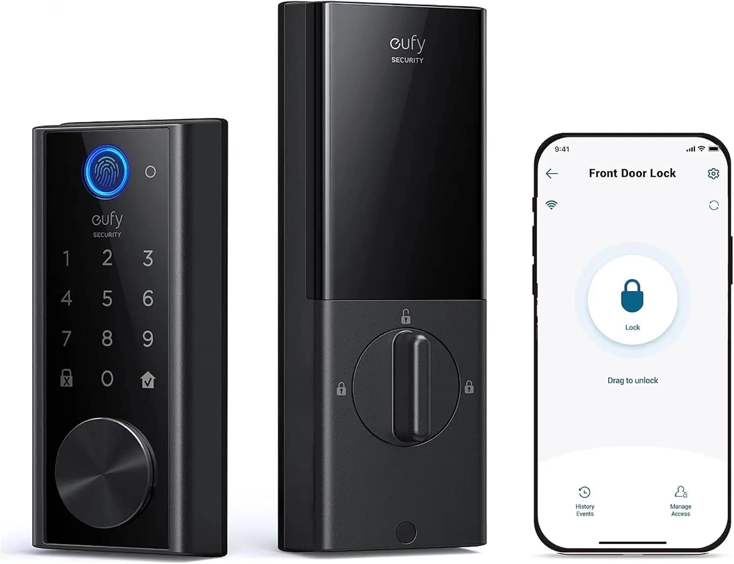 Serratura Intelligente con Impronta Digitale e Wi-Fi, Facile Installazione, Resistente alle Intemperie, Batteria con Durata di Un Anno per la Sicurezza della Porta d'Ingresso