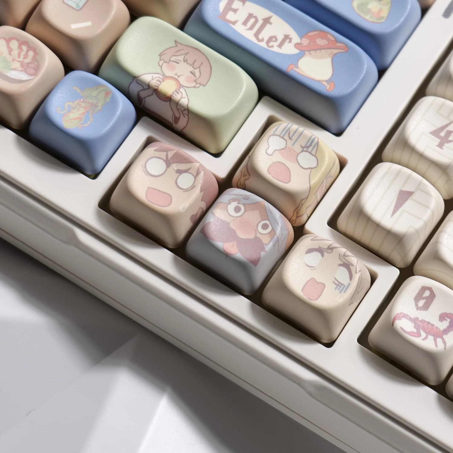 Delizioso in Dungeon Keycaps 141 tasti MOA Keycaps Regalo Pbt Key Cap Quadrato Dye-sub Tastiera meccanica 2.25 U 2.75U per Alice