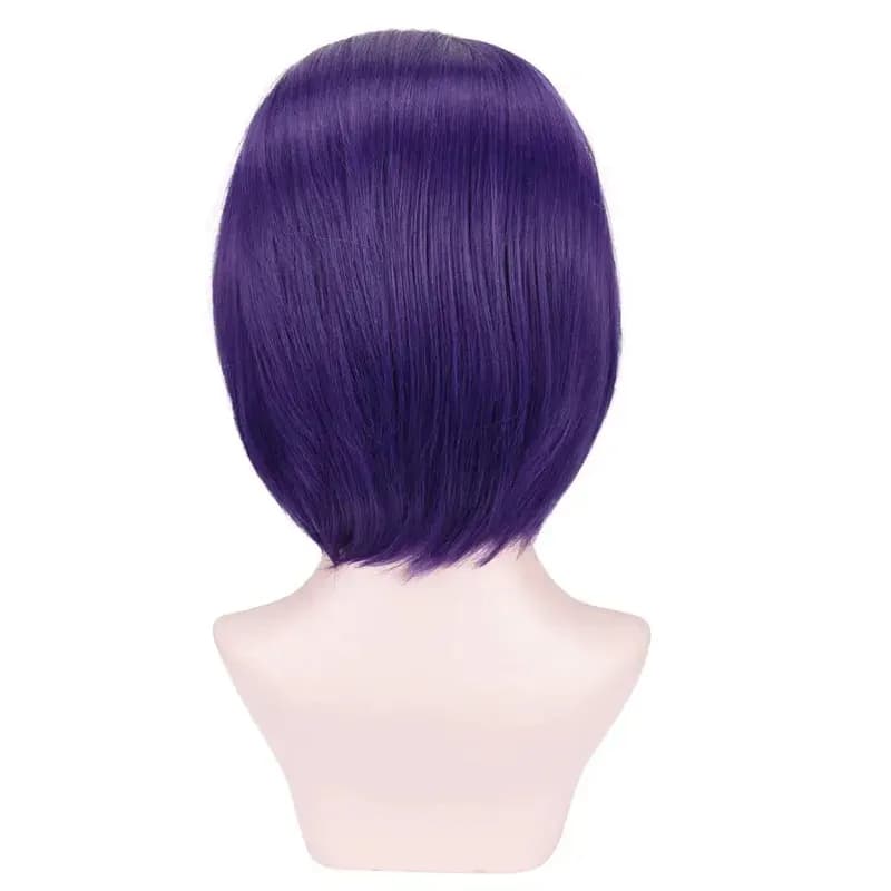 Parrucche cosplay Anime Raven, capelli corti e lisci, viola, festa di Halloween, resistenti al calore, sintetiche
