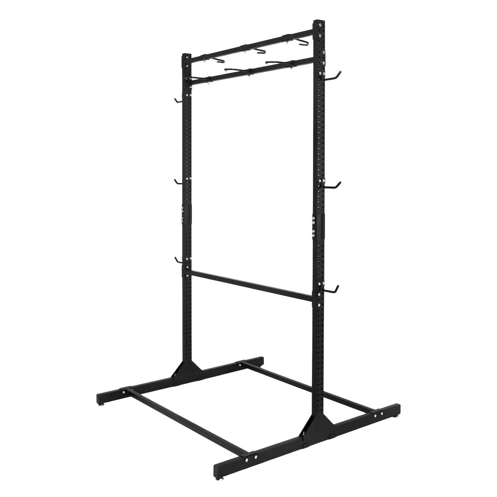 Support for self-supporting bicycles with adjustable hooks, floor clothes hangers for storing up to 6 bikes and 6 helmets, suitable for road bikes and MTB