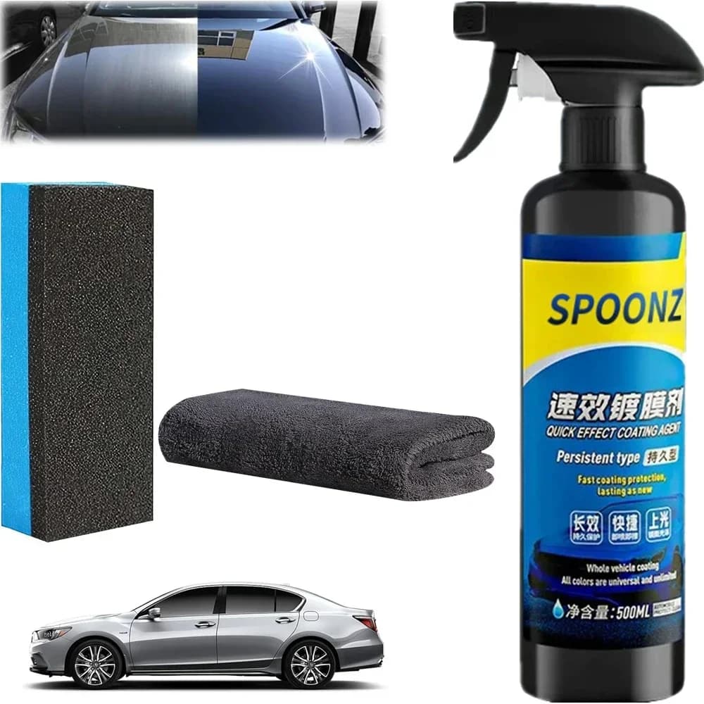 Spray per rivestimento per auto Agente di rivestimento ad effetto rapido Cappotto rapido Cera per auto Smalto antigraffio Lavaggio senza acqua Pellicola per olio Emulsione Detergente per vetri