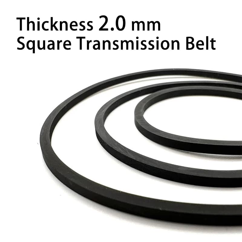 1 pz 2.0mm larghezza registratore a nastro cinghia di trasmissione in gomma cassetta ponte ripetitore CD DVD VCD accessori cinghia quadrata universale