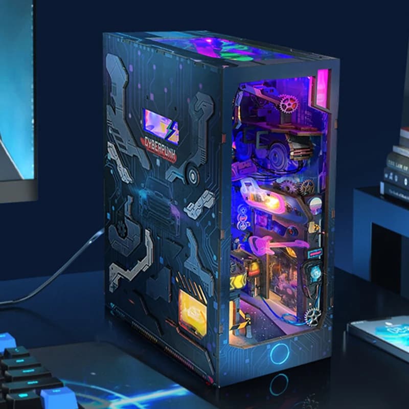 Fai da te in legno dimensioni infinite libro angolo modello in miniatura kit fermalibri assemblato puzzle 3D luce libreria decorazioni per la casa regali per amici