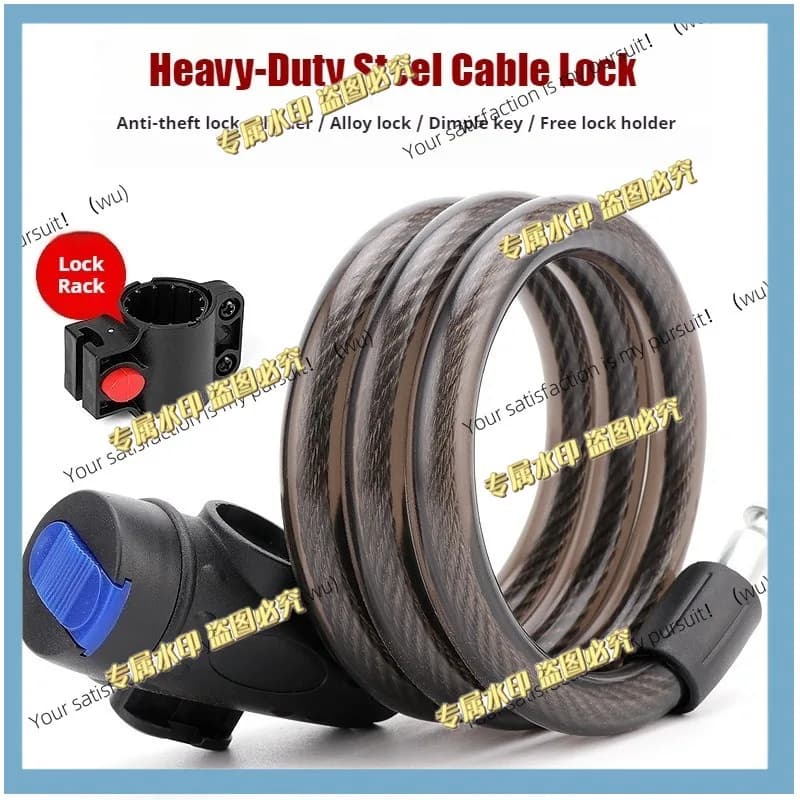 2pcs Heavy-duty motorcycle chain lock 80cm metal anti-theft bicycle lock comes with 2 keys