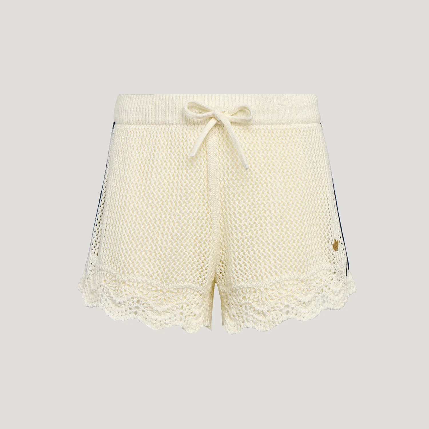 Adidas genuine clover women's hollow knitted sports casual shorts KX0723
