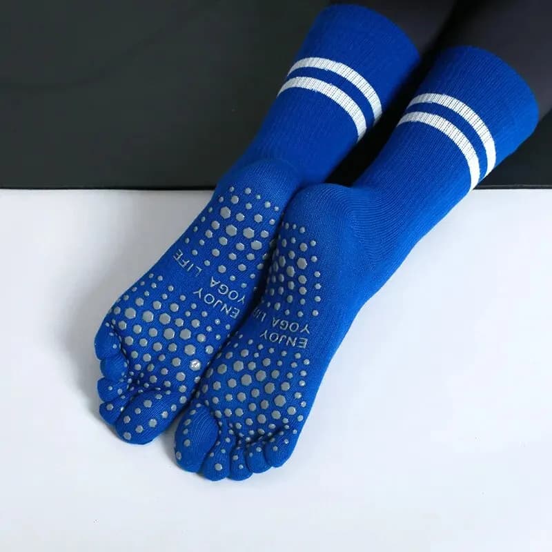 Women's Breathable Yoga Socks Sports Socks from Pilates to Five fingers Non-slip Central Tube Floor Socks for Classical Dance Fitness Cotton