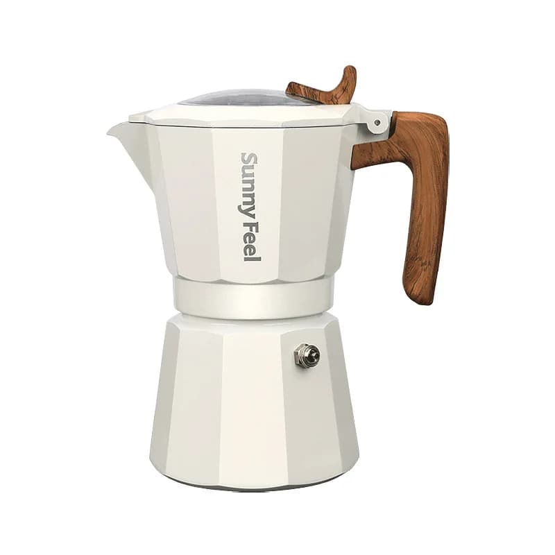 Stovetop Moka Pot Espresso Maker, Double Valve Aluminum Camping Coffee Pot Kettle