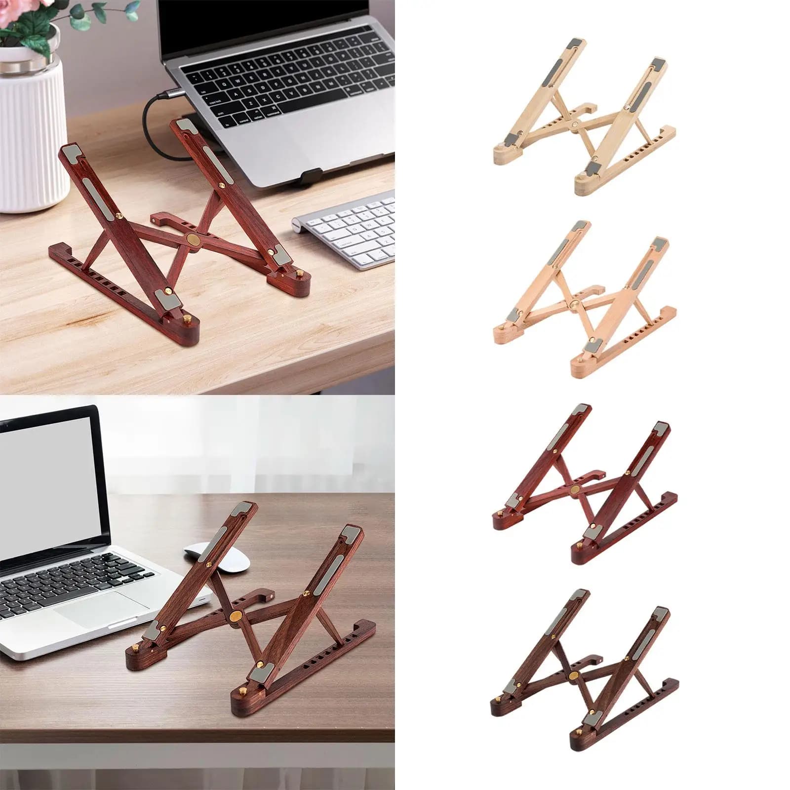 Foldable Laptop Stand Height Adjustable Universal Portable Ergonomic Folding