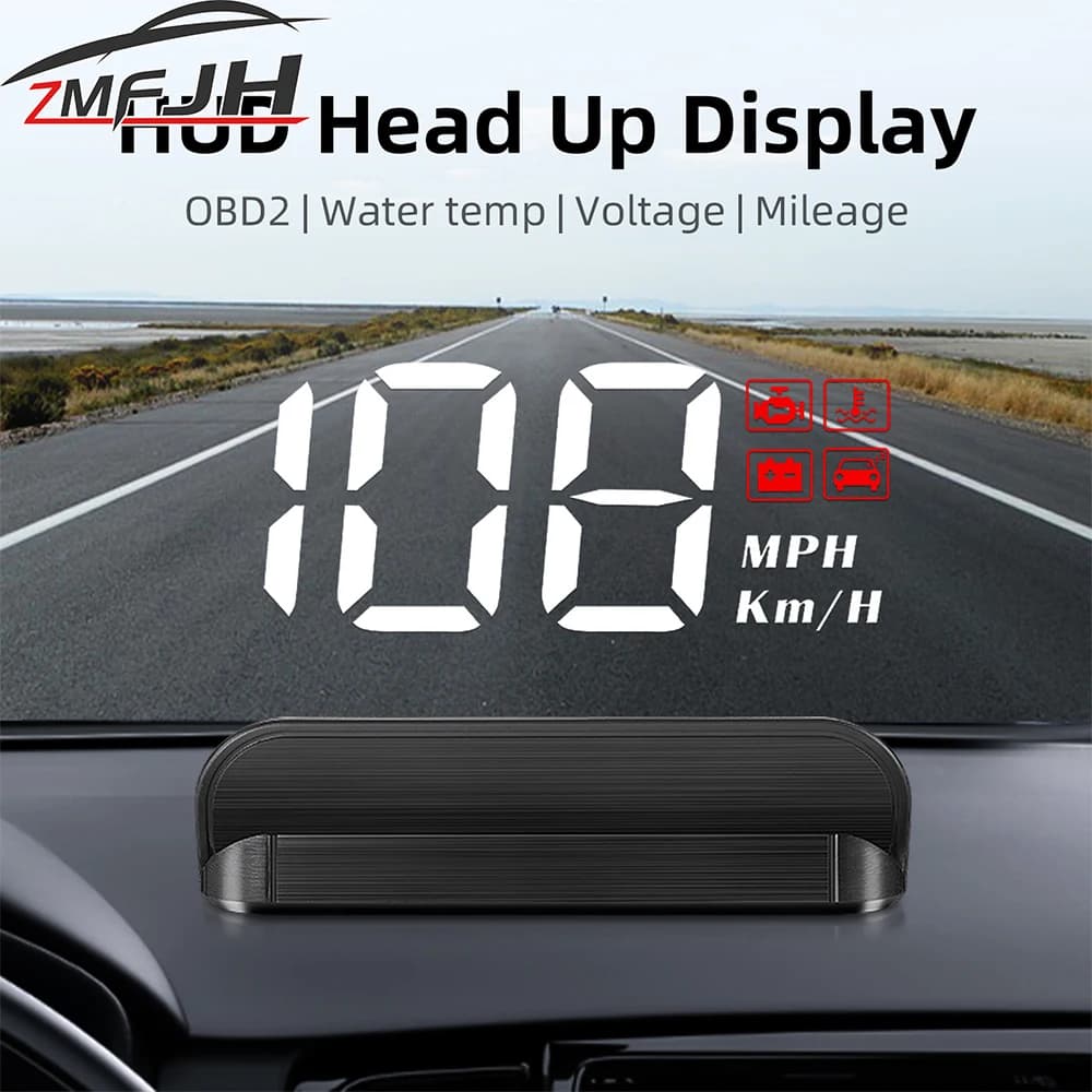 Auto OBD Head Up Display M3 Digitale MPH KMH Tachimetro Temperatura Dell'acqua Tensione Chilometraggio Misuratore di Velocità Automatico Parabrezza Proiettore