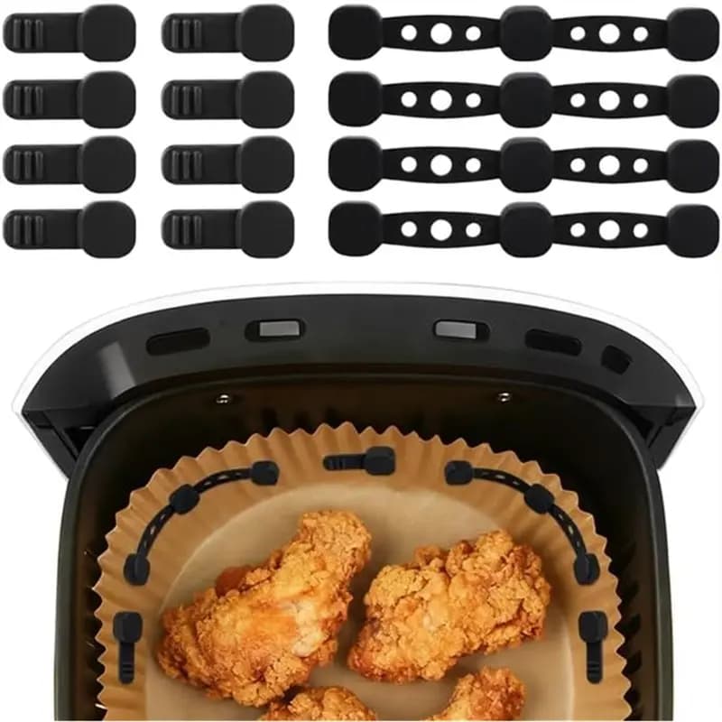 daRECOMENDAR di Kitchen baking paper fixing tool 4 set Air frying magnet silicone buckle High temperature magnetic lock