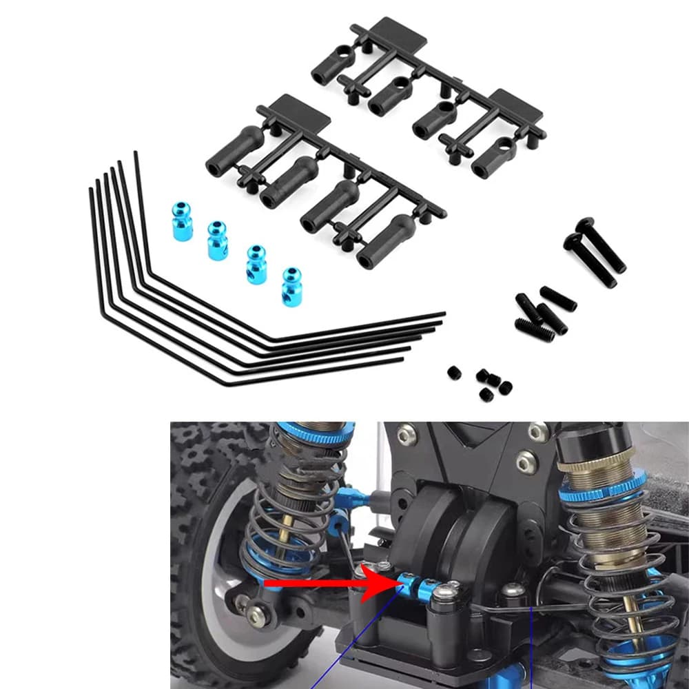 Set stabilizzatore anteriore e posteriore per Tamiya XV01 XV02 accessori per l'aggiornamento dell'auto RC parti di giocattoli