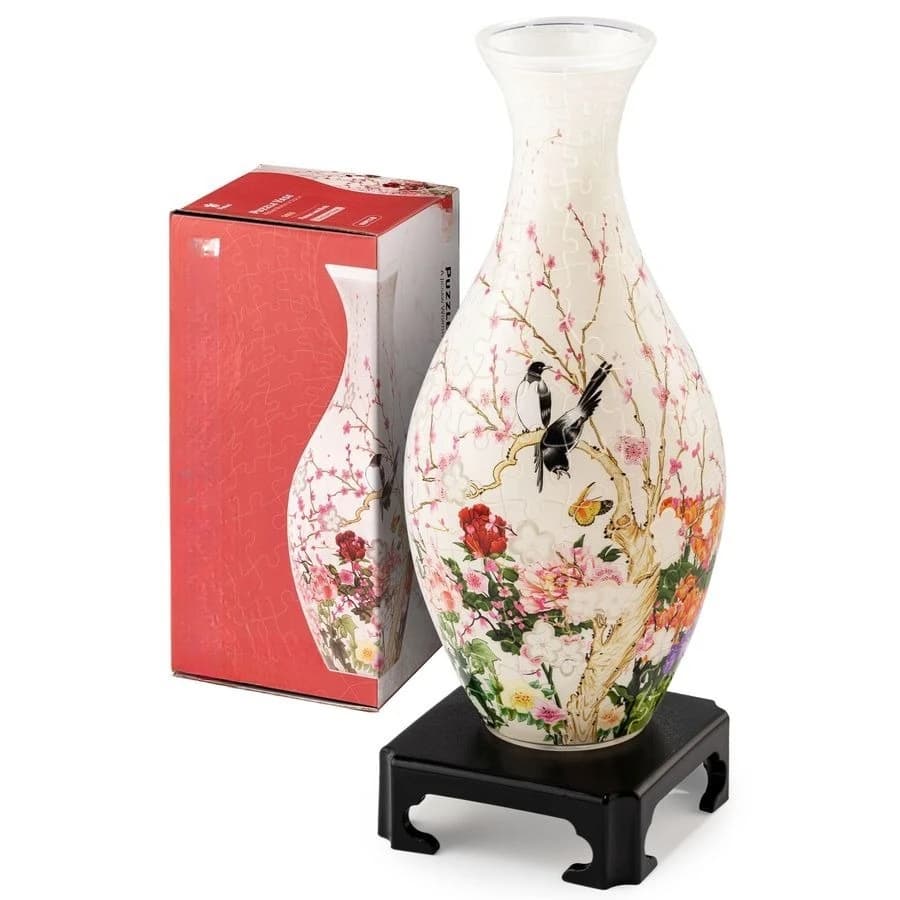 Vaso Puzzle Unico Realizzato con 160 Pezzi di Plastica Curvati, Regalo di Benvenuto per Composizioni Floreali e Decorazione Casa