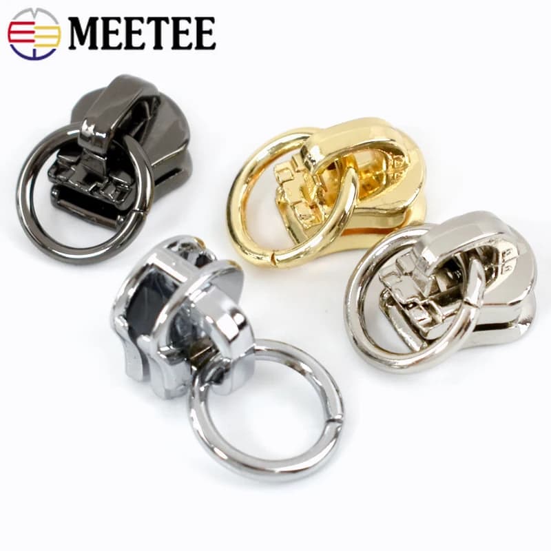 10/20/30 pezzi 3 # 5 # Cursore per cerniera da cucito per cerniere in metallo Borsa di ricambio Borsa per vestiti Zip Tirare la testa Zip Kit di riparazione Accessori