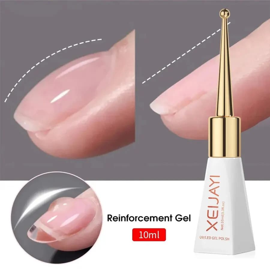 XEIJAYI 1pc Clear Building Nail Gel Nail Polish For Strengthener Gel Extension Gel Base Coat In A Bottle Soak Off UVLED Gel Nail