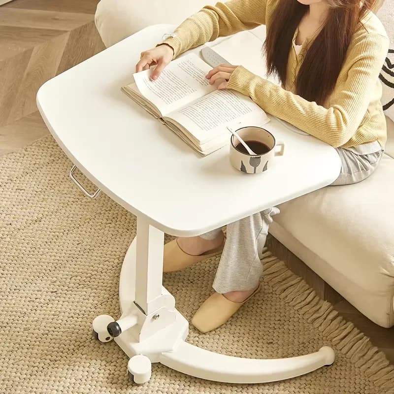 Adjustable Metal Laptop Stand Foldable Ergonomic Desk Riser with Pneumatic Base for Home Office Living Room Computer Support