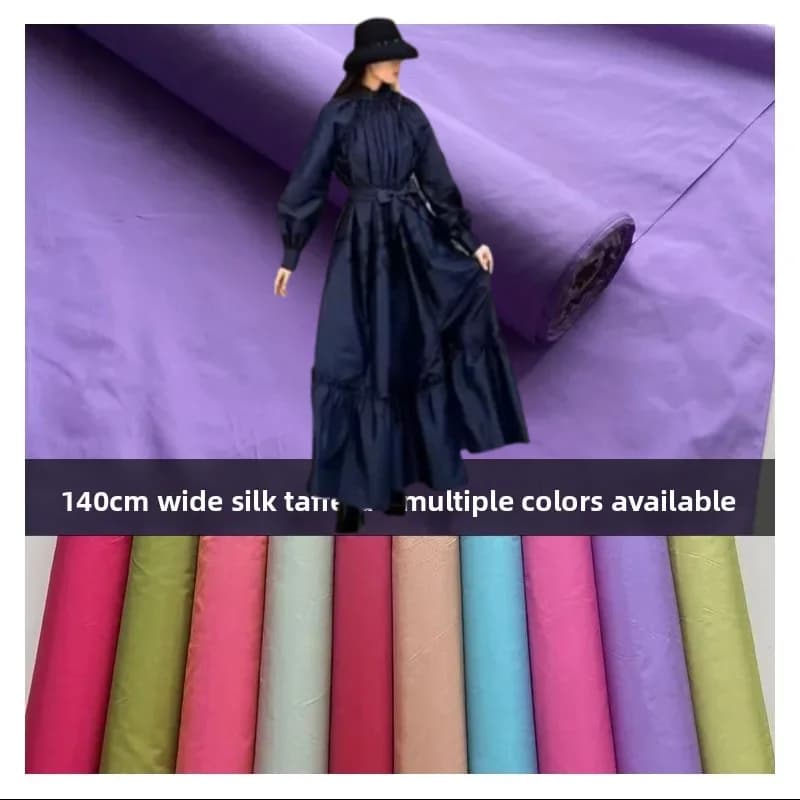 Natural Mulberry Silk Taffeta Fabric for Skin-friendly DIY Sewing Dress Skirt Shirt Trench Coat Fashion Clothing Cloth Material