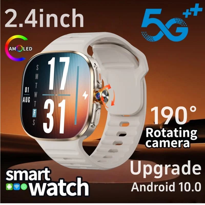 M99 Smartwatch 5G With 2.4inch Amoled Screen 900W Rotating Camera WIFI GPS Position Compass NFC Bluetooth Smart Watch Men Women