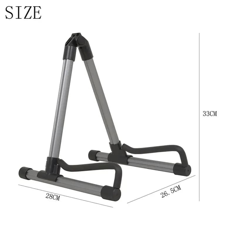 Supporto per Chitarra Sportivo Portatile Pieghevole da Pavimento, Supporto Verticale per Ukulele, Chitarra Classica, Folk ed Elettrica, a Forma di A