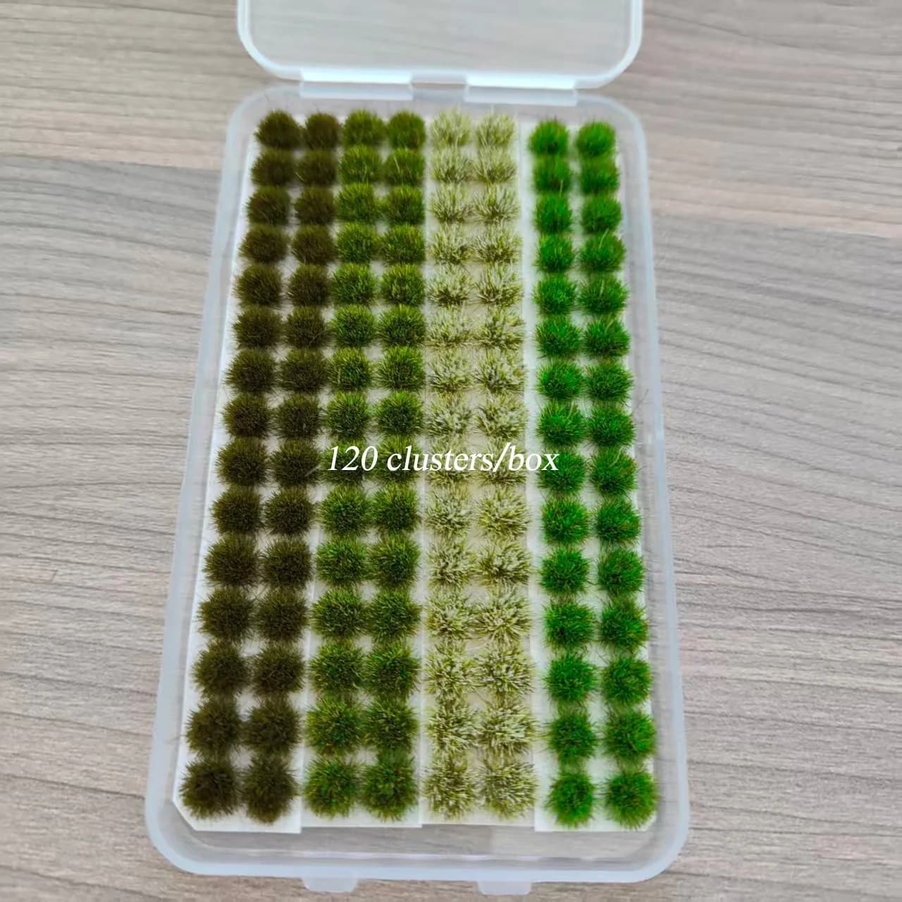 Kit modello a grappolo di erba statica in miniatura Materiali per piante di erba da 3 mm per accessorio diorama per layout paesaggistico fai da te