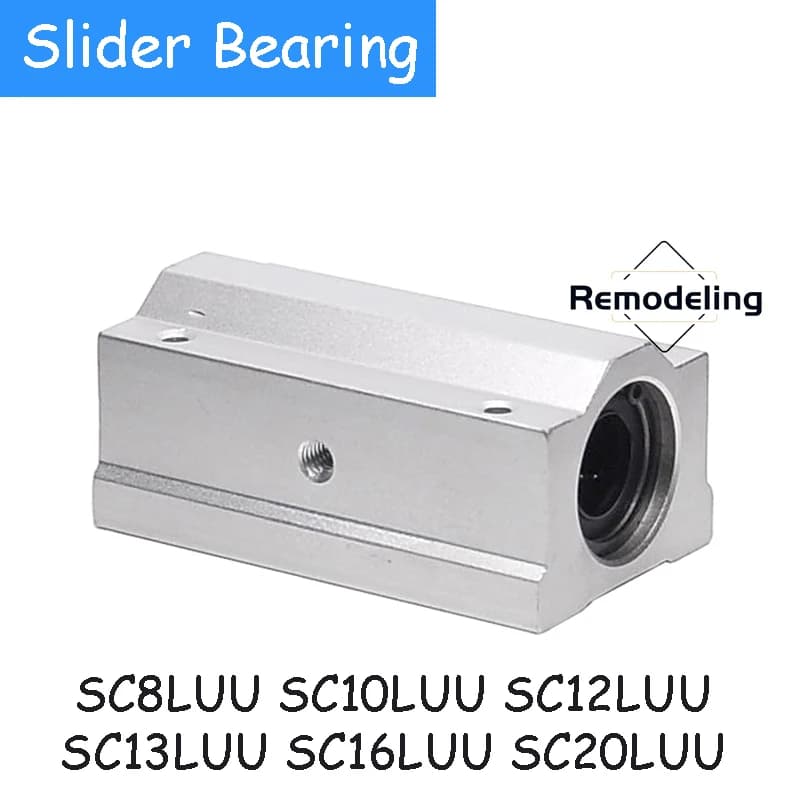 1 pz cuscinetto a sfere lineare Slider Block boccola SC8LUU SC10LUU SC12LUU SC13LUU SC16LUU SC20LUU albero lineare parti della stampante 3D CNC