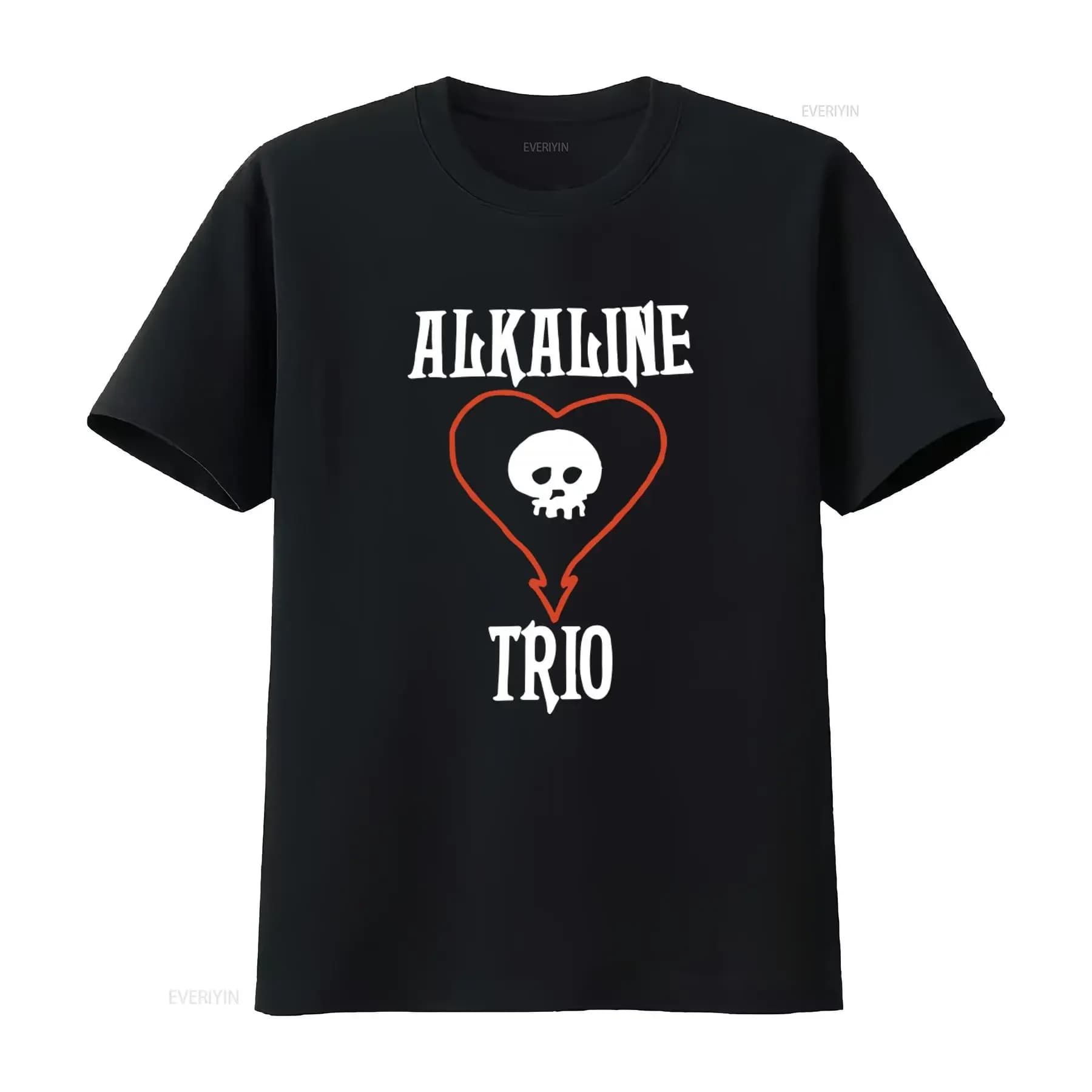 ALKALINE TRIO CLASSIC RED SKULL DESIGN T-SHIRT SKINNY BY DONNA NEW OFFICIAL CRIMSON vintage Lavata fashion Unisex streetwear