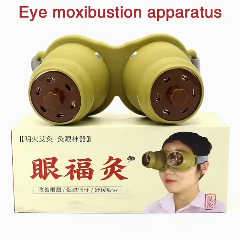 Strumento per moxibustione oculare per prevenire l'affaticamento dell'occhio della miopia Borse per gli occhi Strumento per moxibustione oculare nero 54 compresse di colonna Moxa