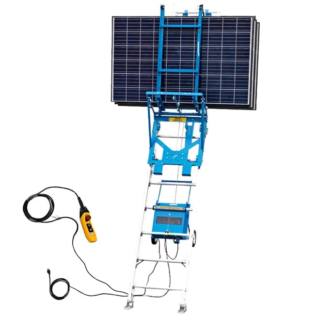 Ascensore elettrico idraulico per carico Ascensore per pannelli solari 200 kg Sollevatore per scaletta a 4 pannelli
