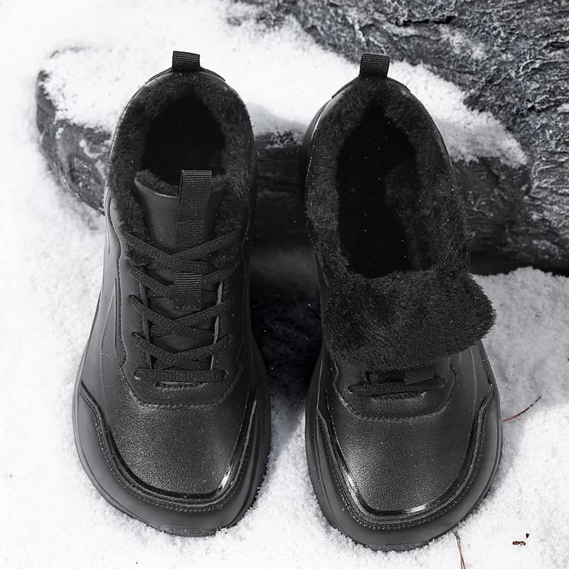 Outdoor Plush Warm Men Sport Shoes Winter Minimalist Wide Toe Barefoot Shoes Zero Soles Walking Sneakers Snow Boots Cotton Shoes