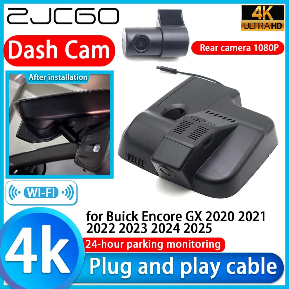 4K DVR dashboard camera for Buick Encore GX 2020-2025, UHD 2160P car camcorder with Sony lens and monitor, parking video recorder