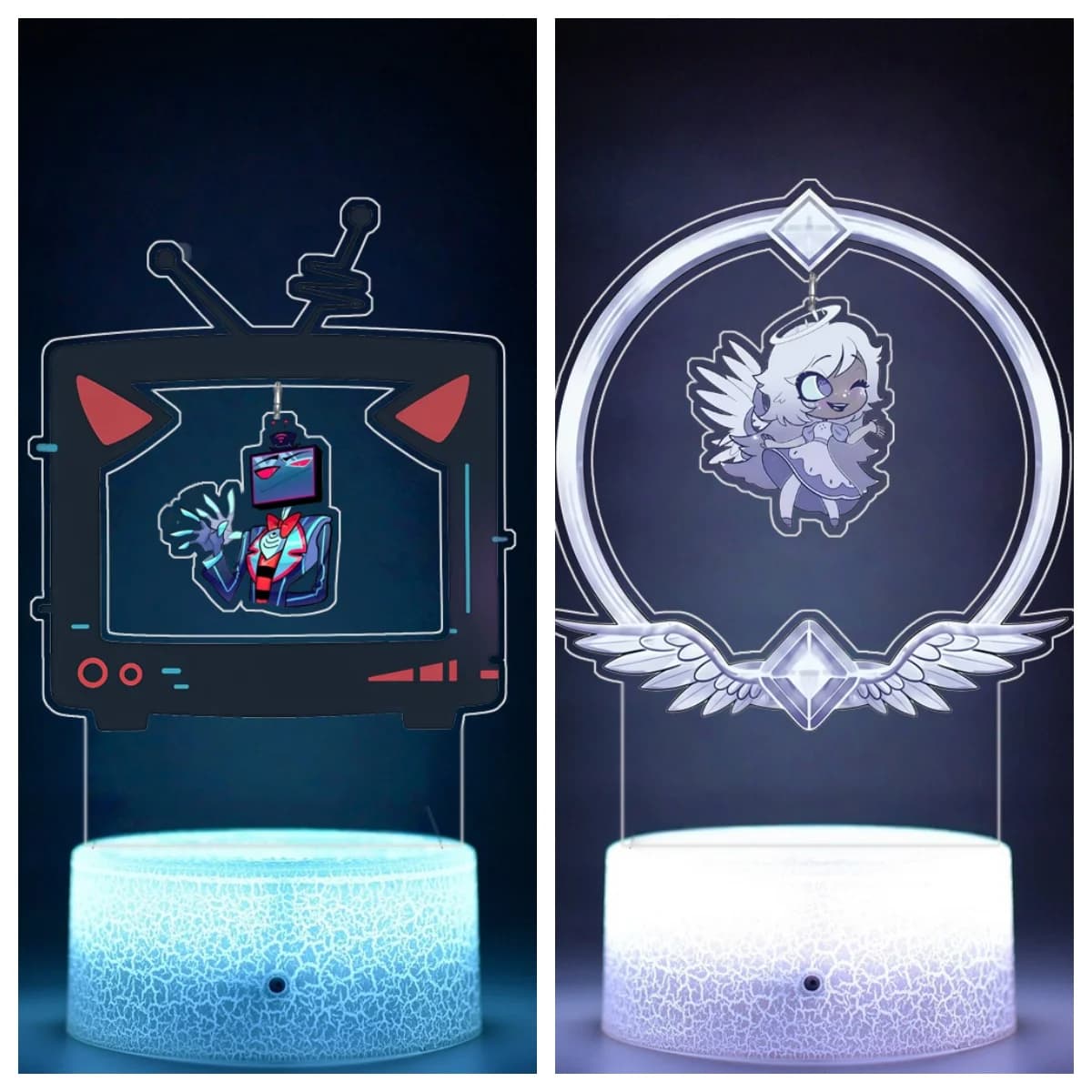 Luce Notturna in Acrilico con Personaggi Anime per Hazbin Hotel Vox Loona, Decorazione Creativa per Camera da Letto, Regalo di Compleanno