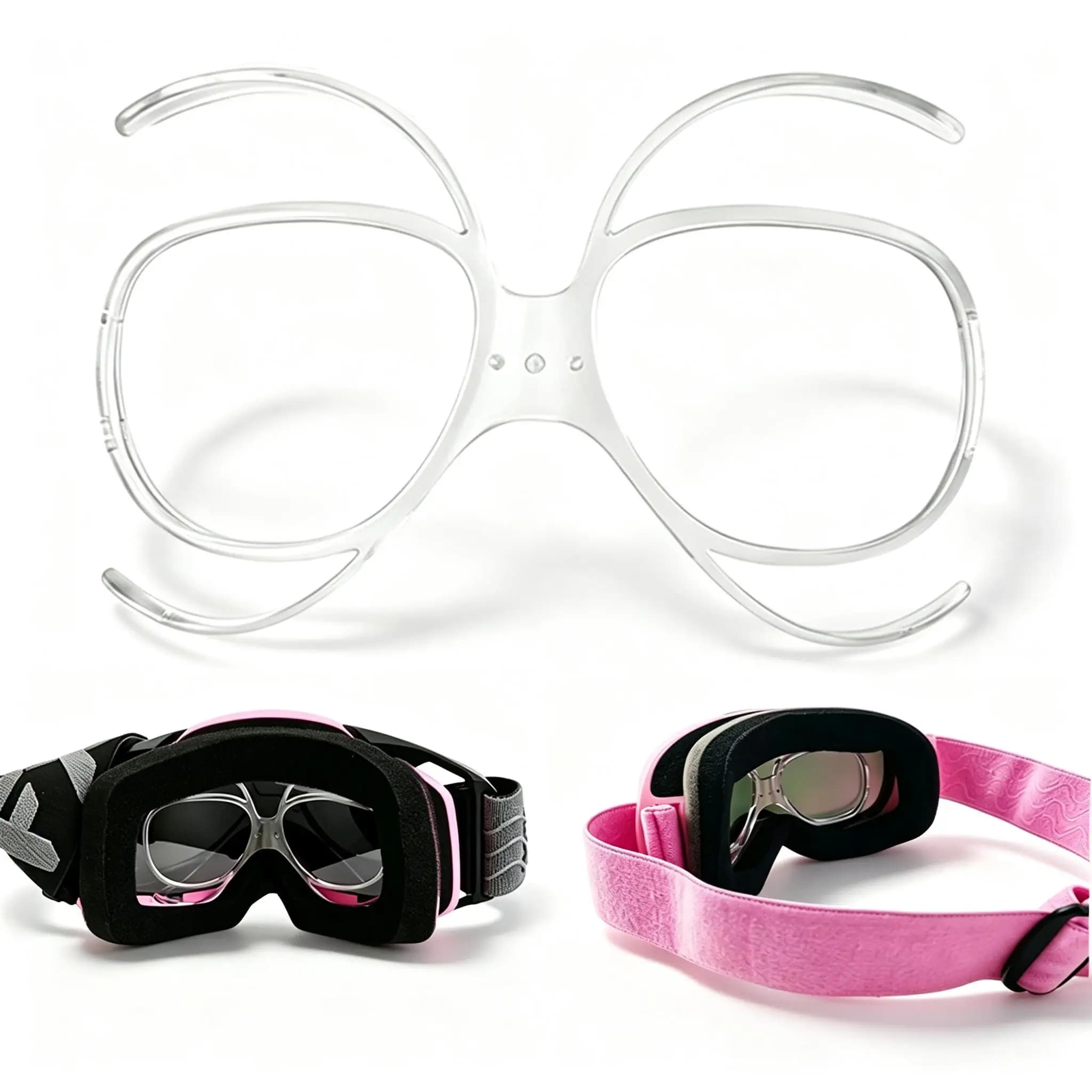 Tool‑Free Install TR90 Ski Goggle Myopia Inner Frame, Teen Children, Snow Sport Cycling Flexible Prescription Lens Insert