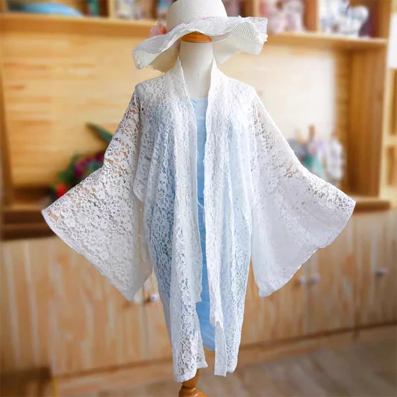 Cardigan Kimono Haori in stile giapponese da donna Kimono tradizionale giapponese Cappotto cavo in pizzo esterno Giacca di protezione solare Yukata