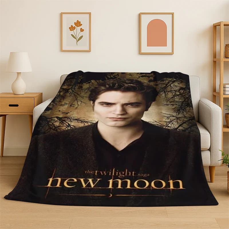 Coperta in flanella classica della saga Twilight Edward Bella, morbida e calda, per camera da letto, soggiorno, letto, viaggi, campeggio, picnic