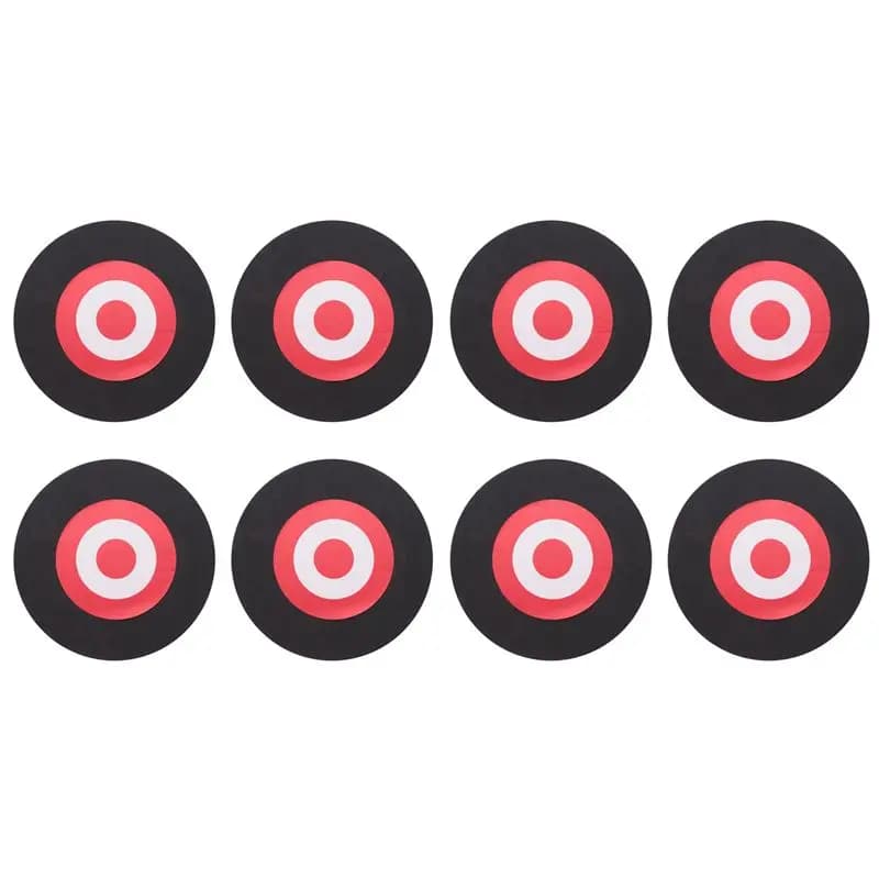 【Nuovo coupon per utenti!】 8 pezzi di bersagli in schiuma EVA da 25 x 3 cm per tiro con l'arco, auto-rigeneranti, per pratica di caccia e tiro con l'arco, nero+rosso